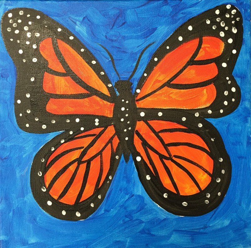 Spring Break Art Camp Afternoon - Paint Kiddo Butterfly
