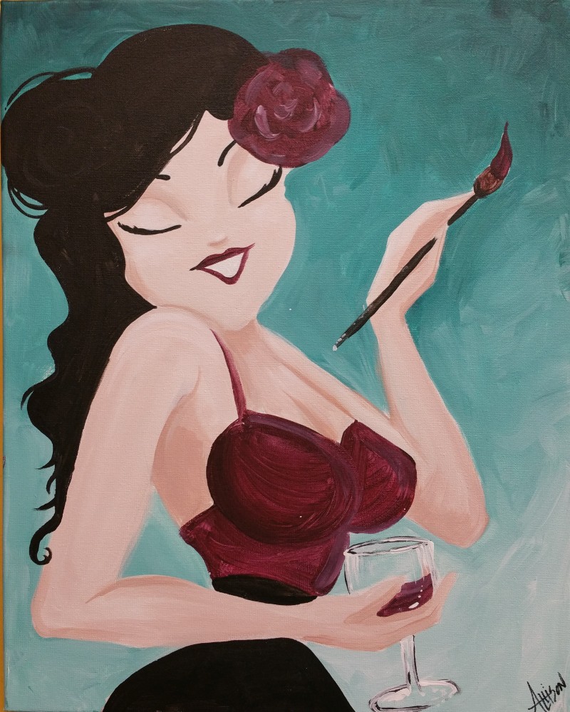 Paint Girl Pin-Up