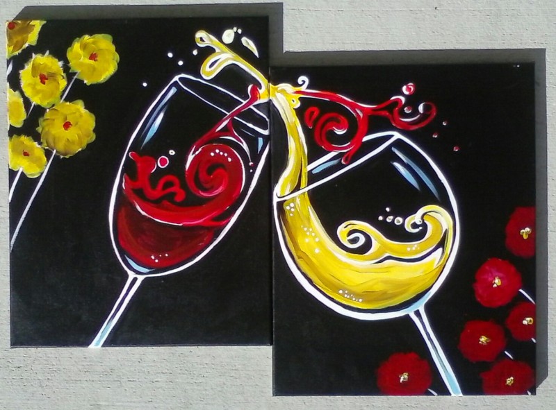 Paint and Sip Date Night Activity