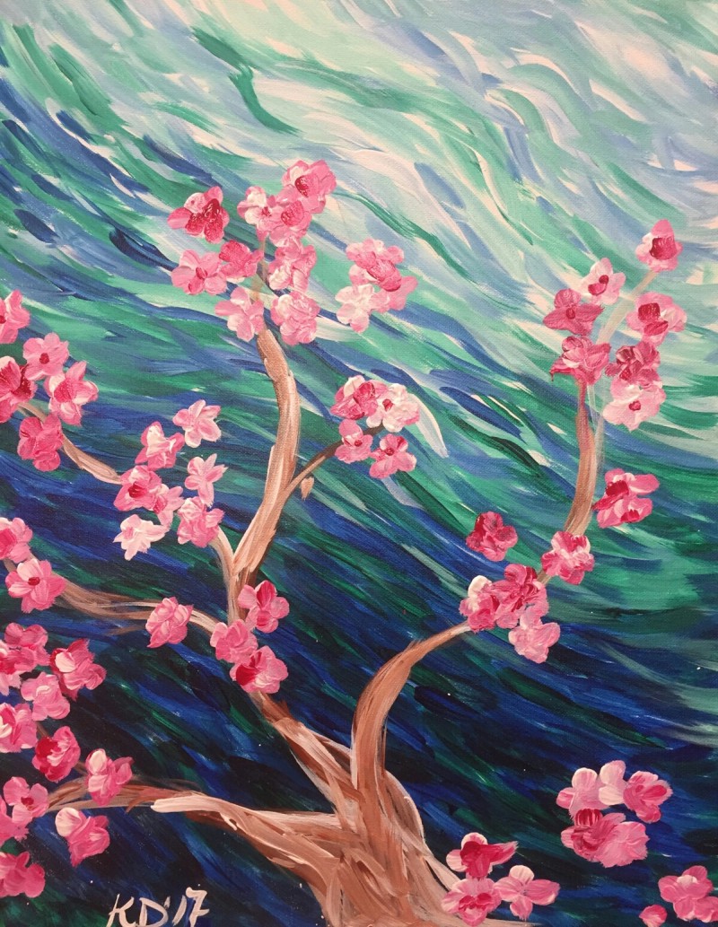 The Cherry Blossoms Are A'Bloomin' Springtime Painting