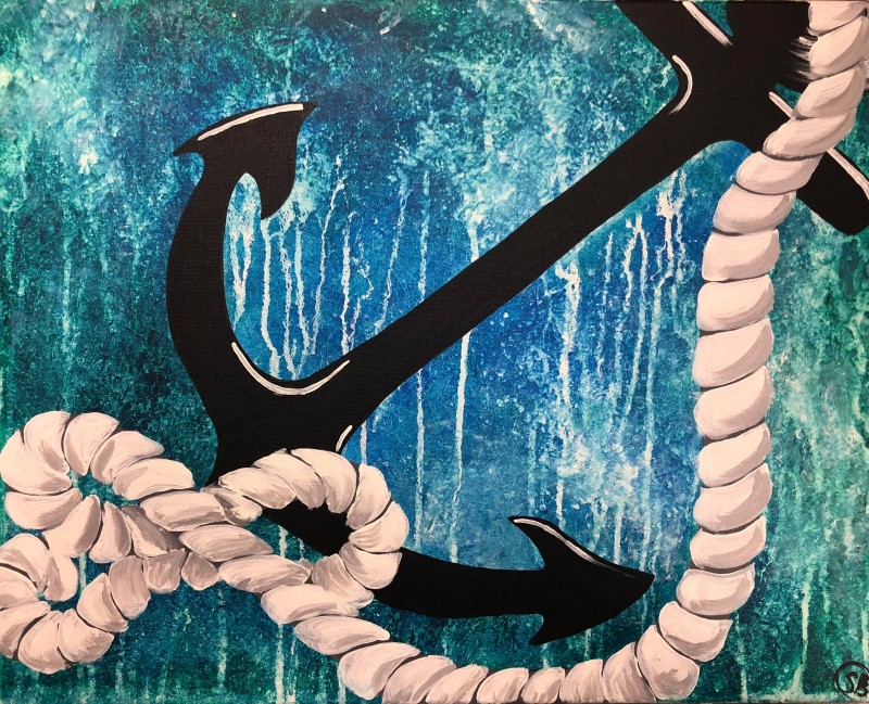 $35 Local Discount Tuesday: Anchor's Away - a step by step canvas painting experience! 