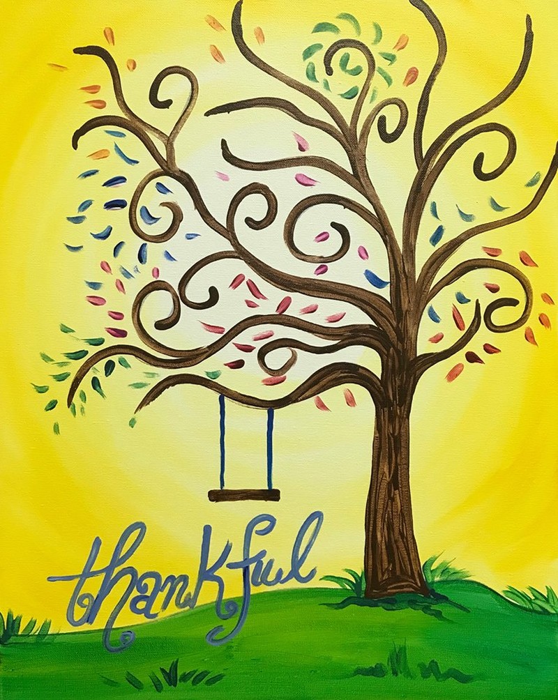 All Ages Painting Event - Paint Thankful Tree - BYOB and Free Parking