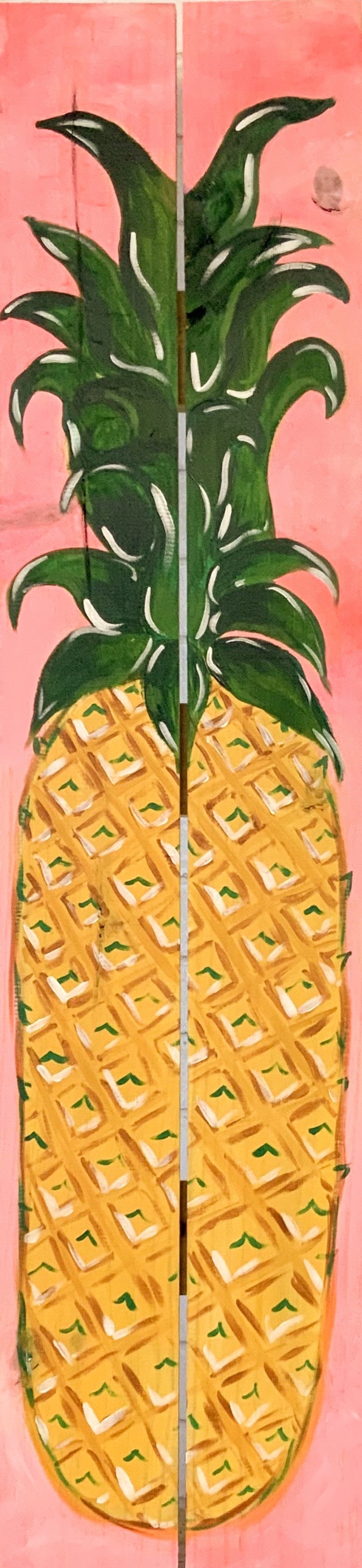 4ft Wooden Pineapple Door Leaner 