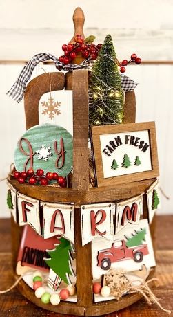 In Studio Diy Farm Fresh Christmas Tier Tray Set Clayton Nc Wine Design