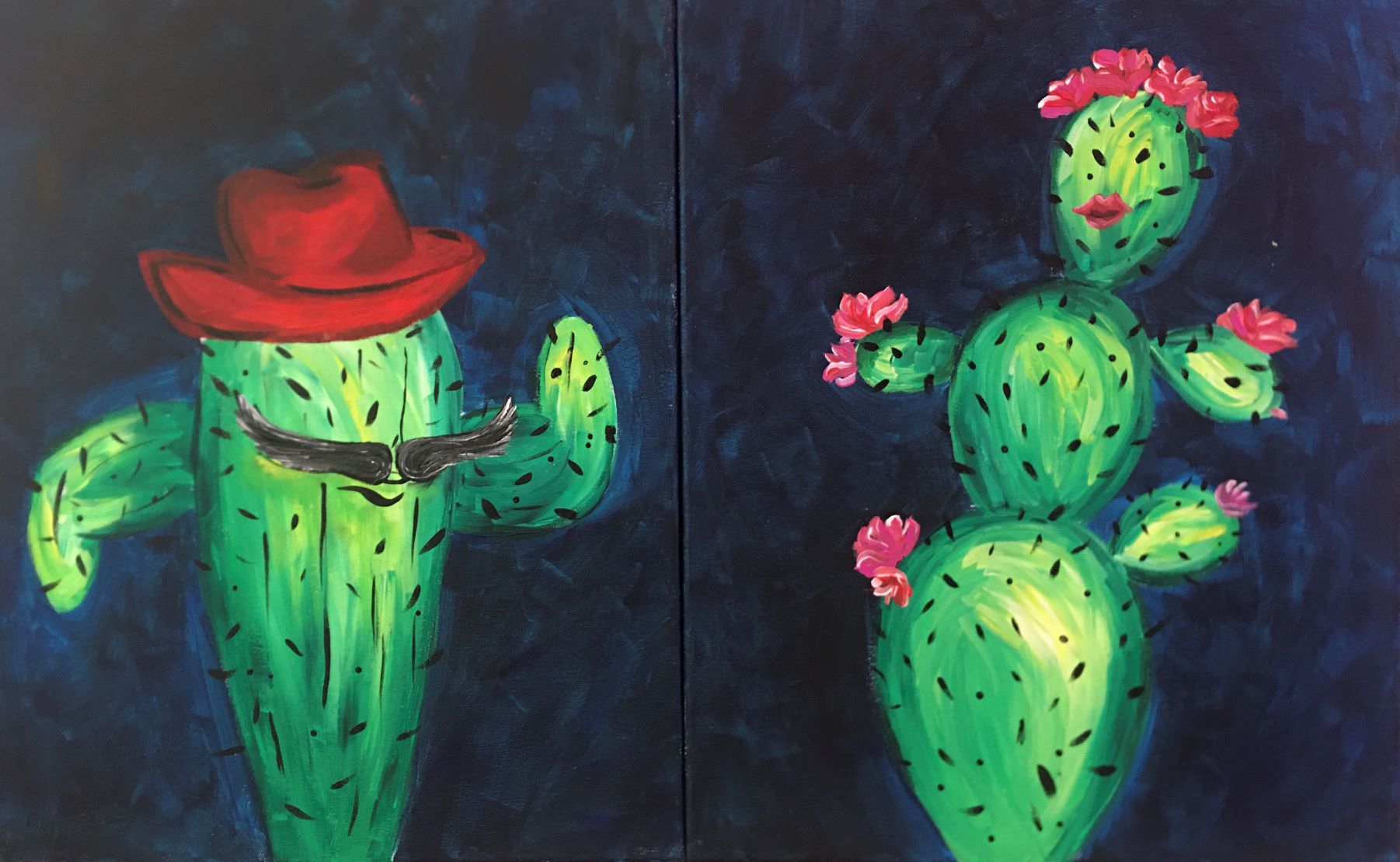 Father's Day Weekend Date Night! "Prickly Pair!" Adult Studio! One Price, TWO Seats!