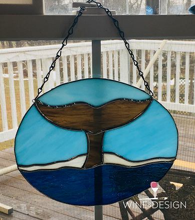 Stained Glass Whale Tail