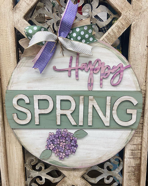 DIY Door Hanger - Happy Spring