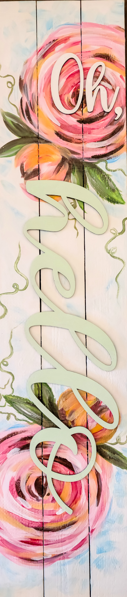 DIY Oh Hello Floral Leaner Culpeper VA Wine Design