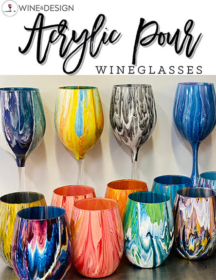 Wine Glass Acrylic Pour Workshop!