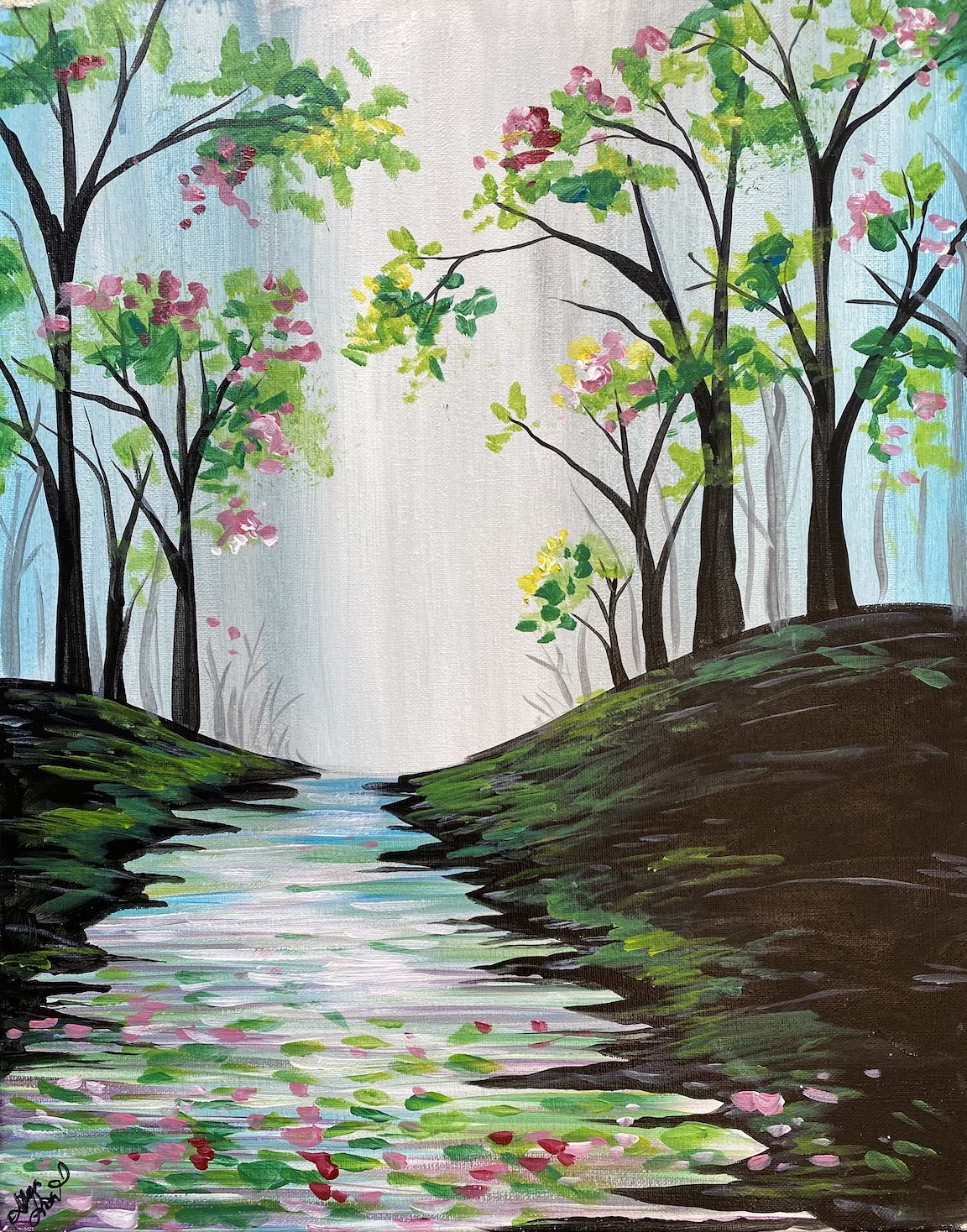 Sip & Paint Spring Foggy Path - BYOB and Free Onsite Parking