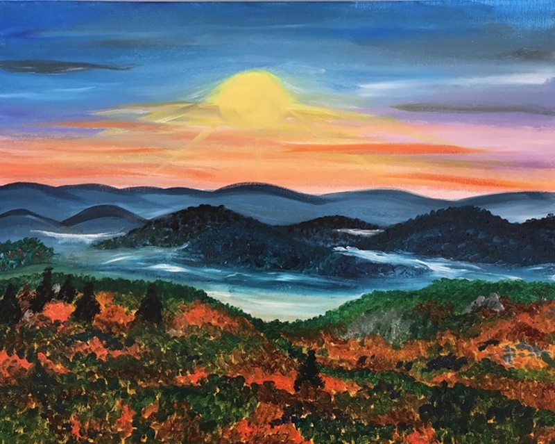 Misty Morning Sunrise - Paint & Sip Event