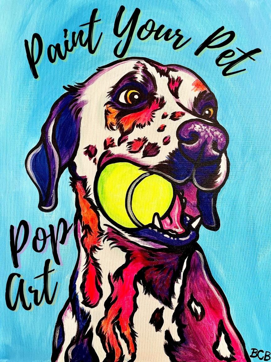 Paint it Forward for Hope Animal Rescue at Durham Beer Garden | Book by May 14 | Pop Art Paint Your Pet