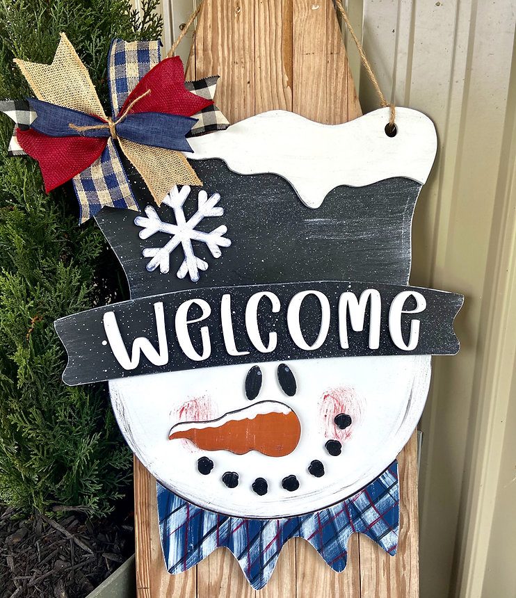 DIY | Welcome Snowman Door Hanger 