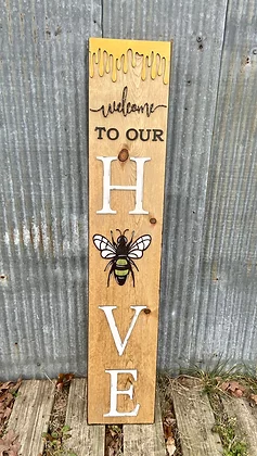 DIY | Welcome To Our Hive Porch Leaner