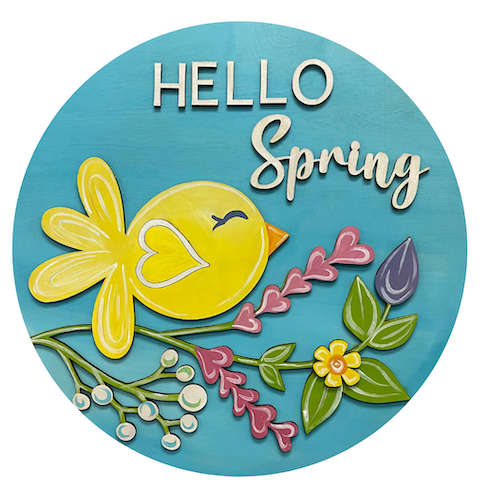 Hello Spring Door Hanger