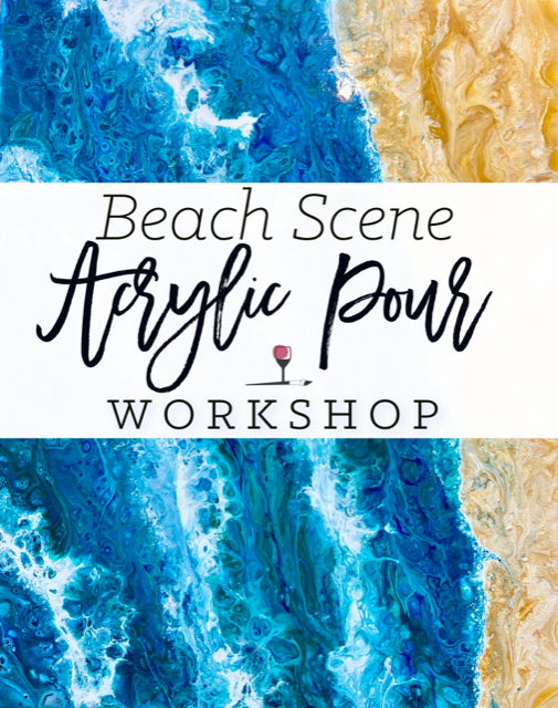 Acrylic Pour Workshop | Beach Scene