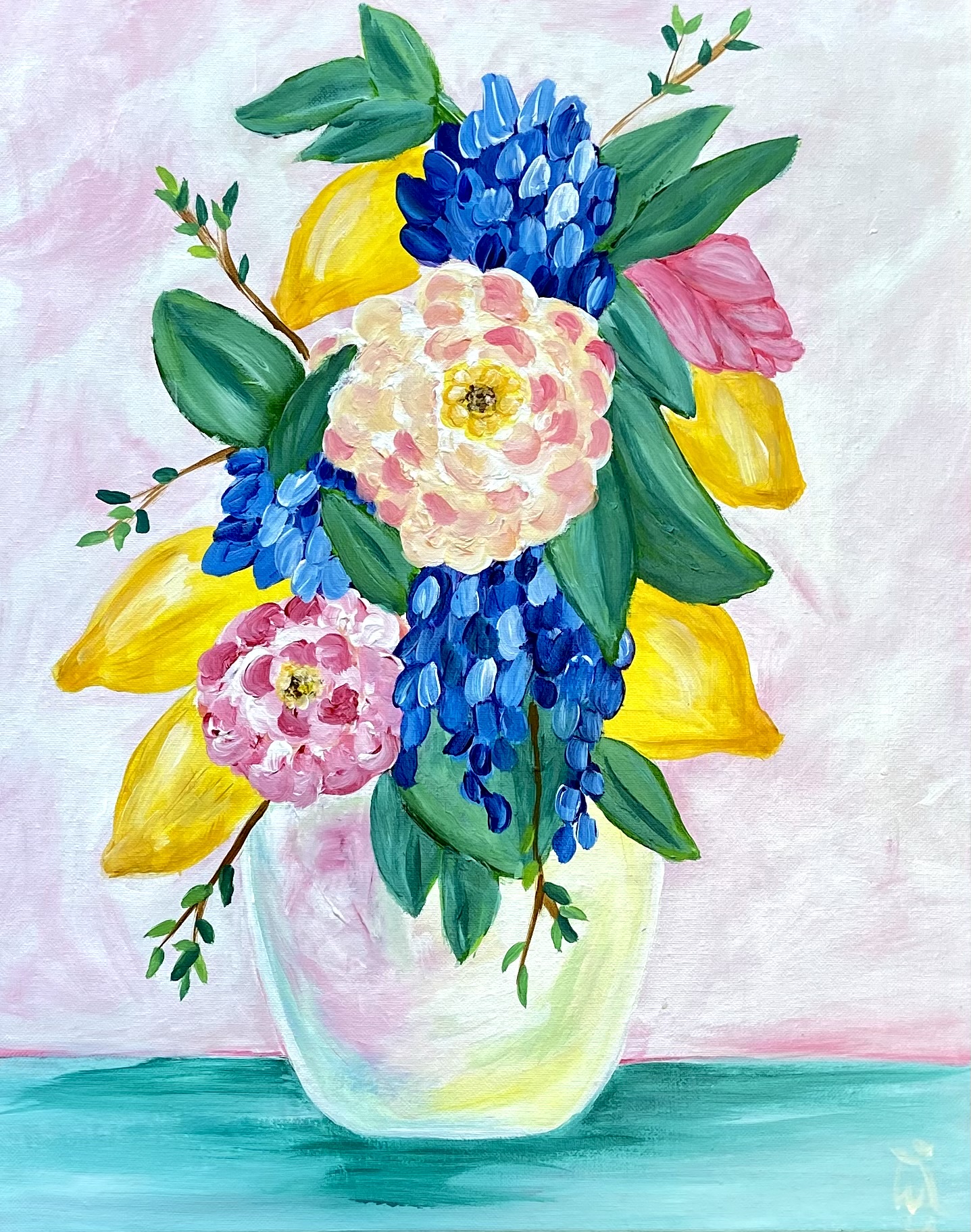 "Summer Lemon Bouquet" VIrtual Class