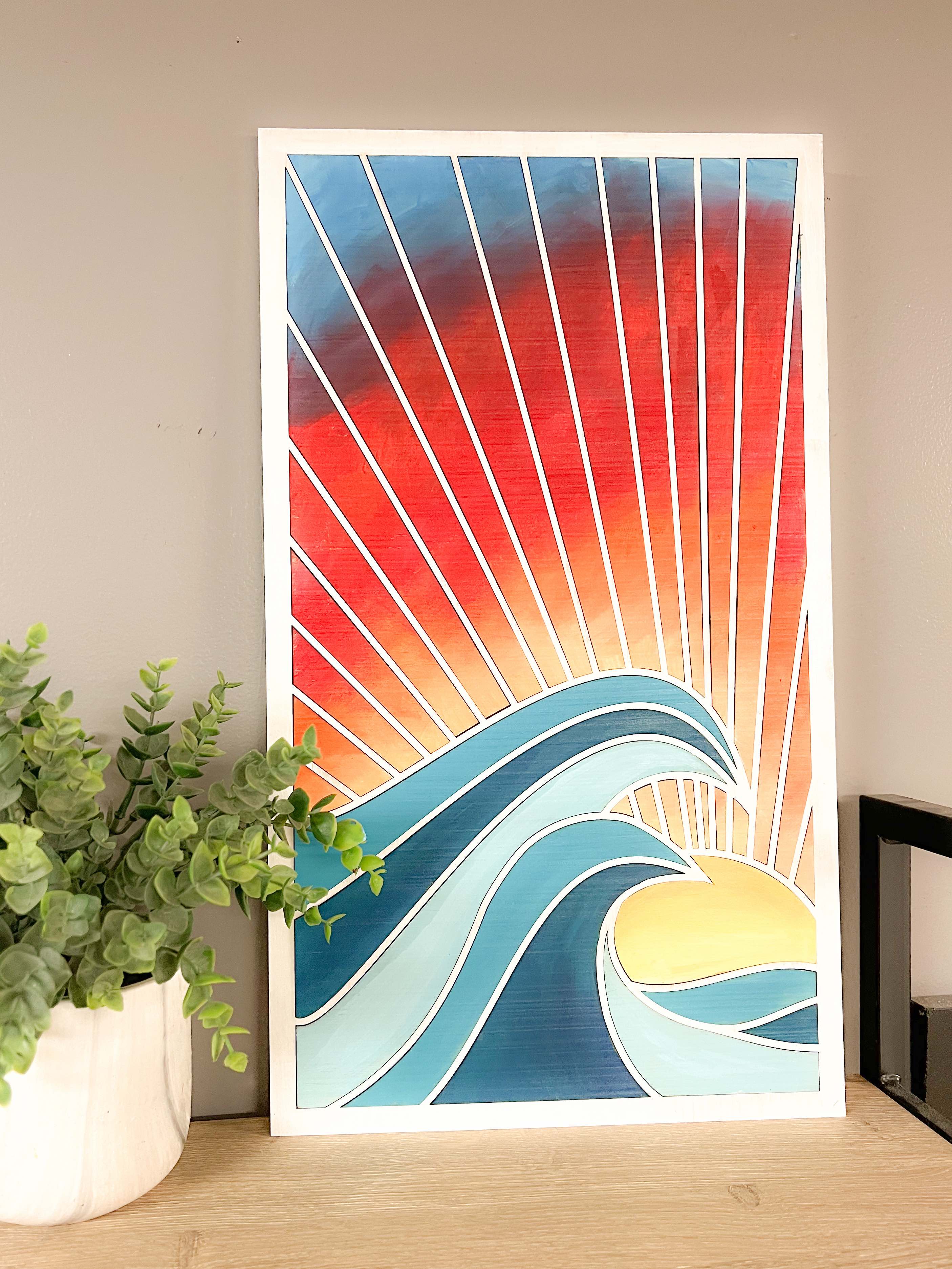 Wooden Wave Barn Quilt