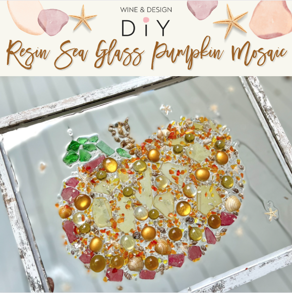 Resin Sea Glass Pumpkin Mosiac!