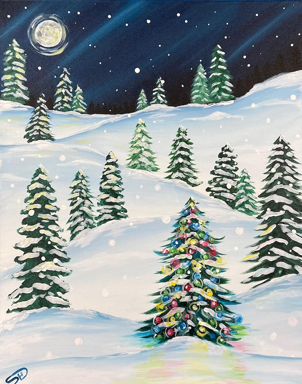 Sip & Paint Silent Night - BYOB and Free Parking