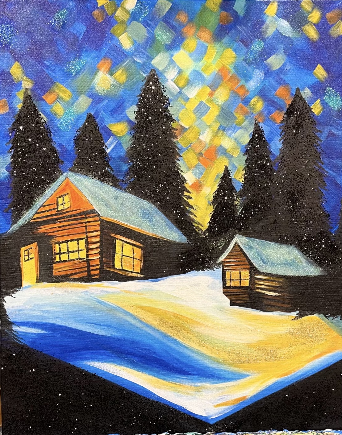 Bright Cabins | NEW PAINTING!