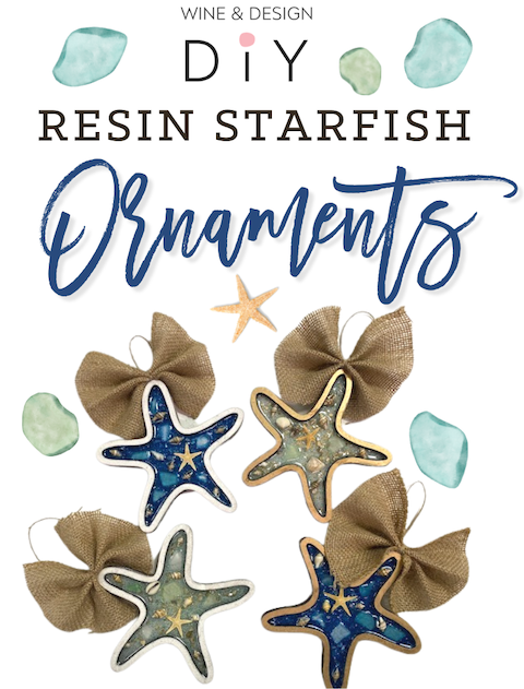 Resin Set of 4 Starfish Ornaments - Decorate How You Like!