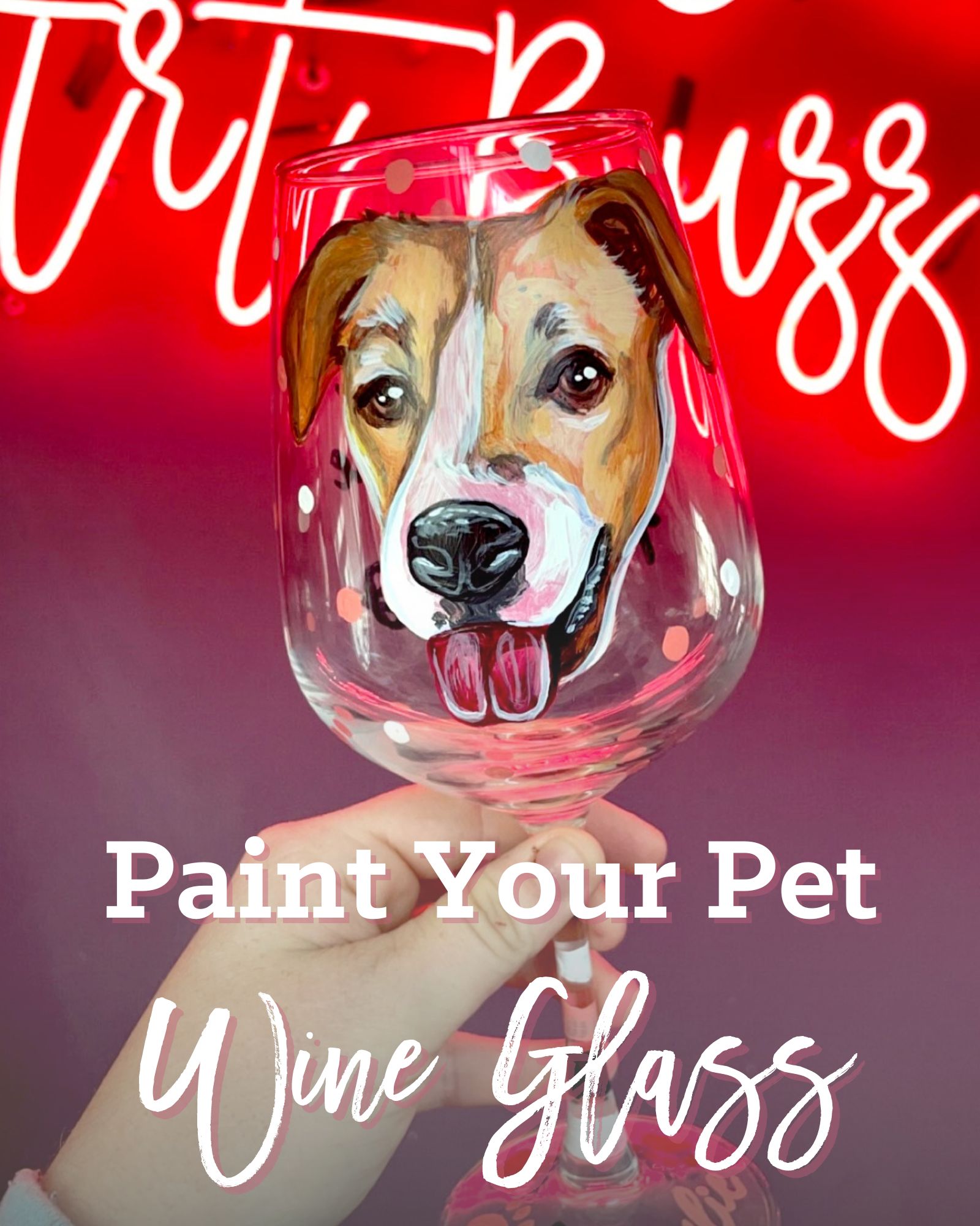 NEW! Paint Your Pet WINE GLASS
