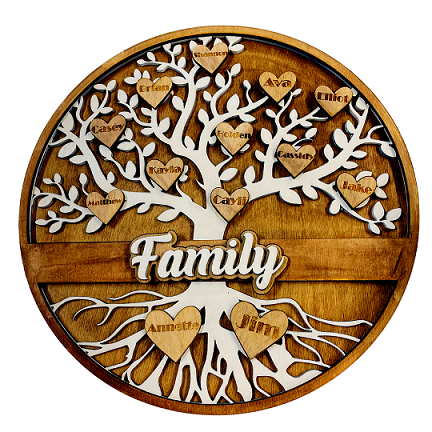 *CUSTOM* Family Tree Wooden Hanger