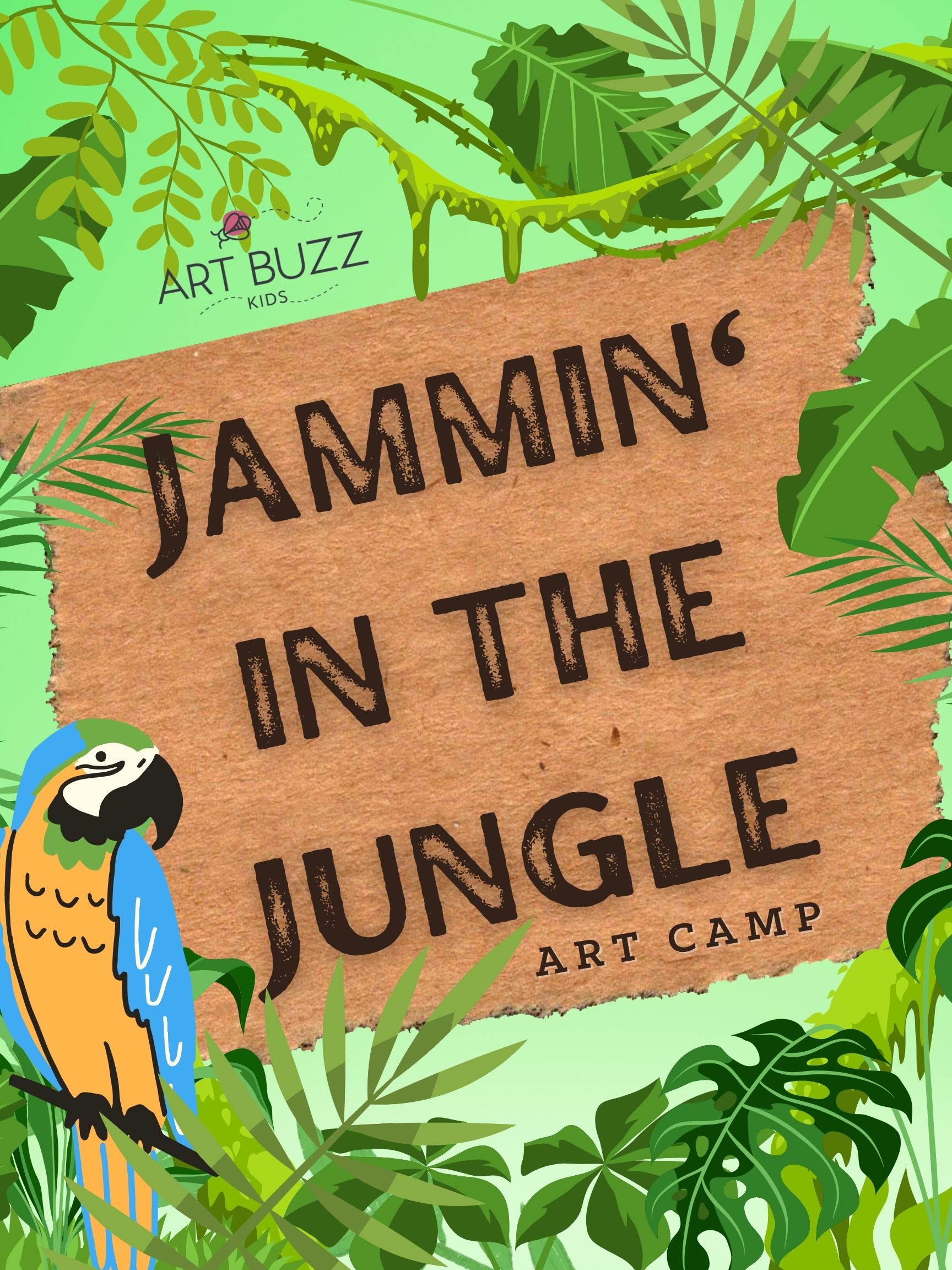 Jammin' in the  Jungle Kids Art Camp | August 19th-23rd 9:00am-1:00pm