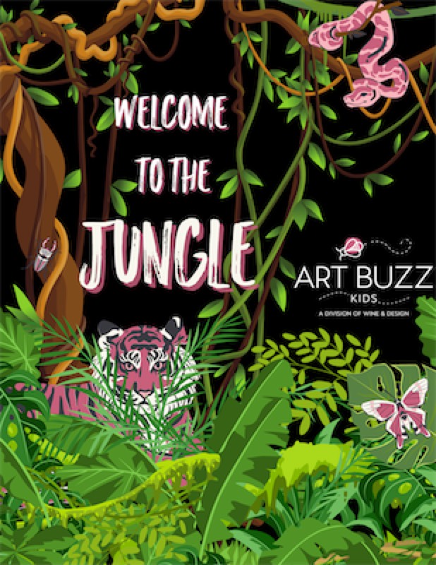 Week Long Summer Kids Art Camp: Welcome to the Jungle! 9AM-1PM. Offered Daily. *scroll down to see paintings