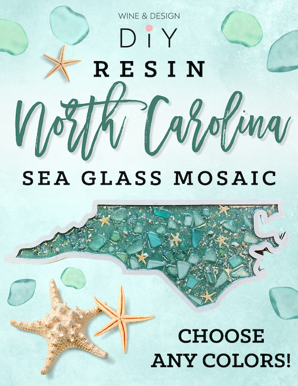 Resin North Carolina Sea Glass Mosaic