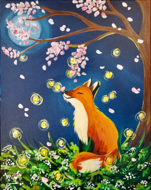 Moonlit Spring Fox