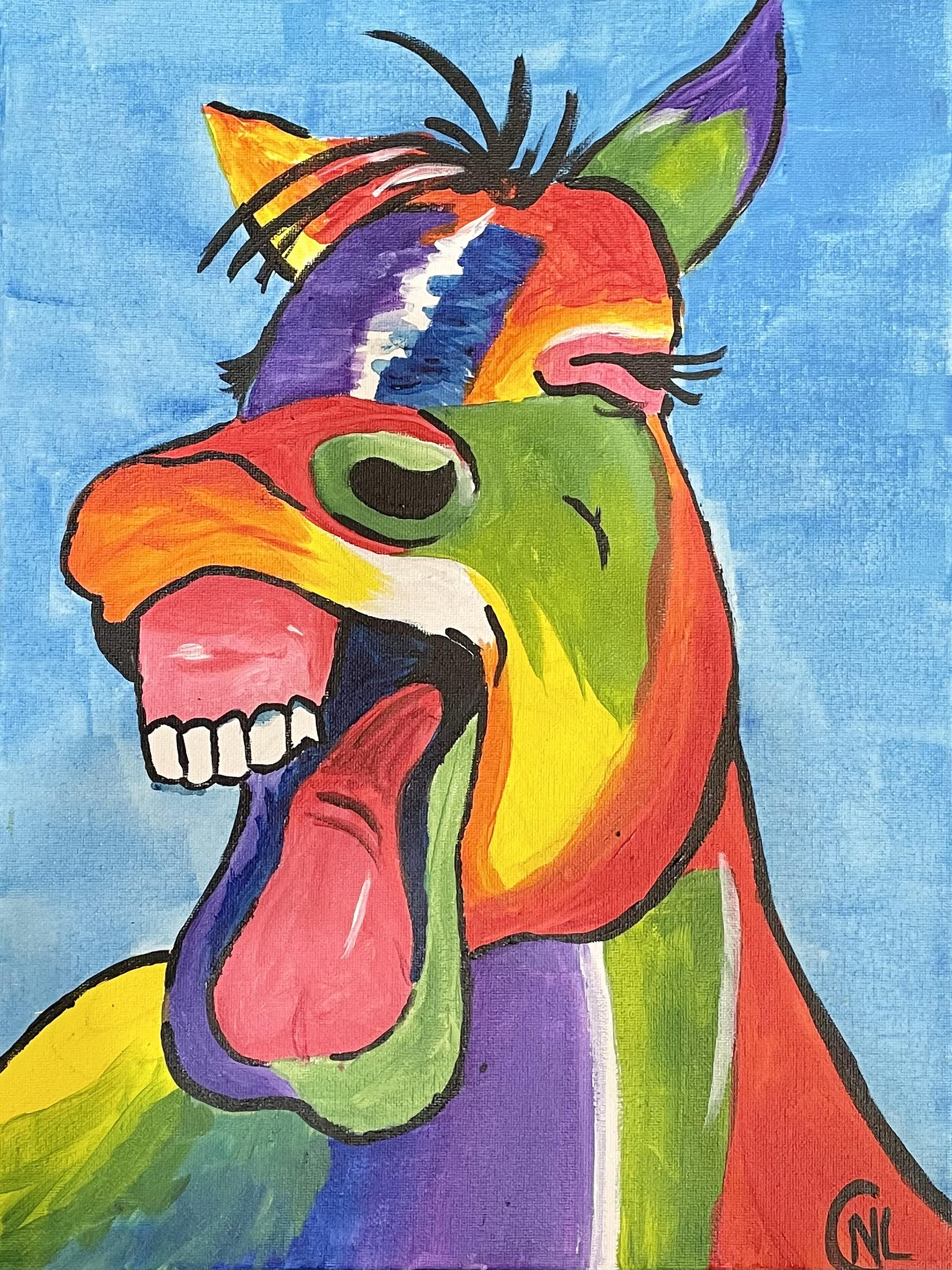 Laughing Colorful Horse