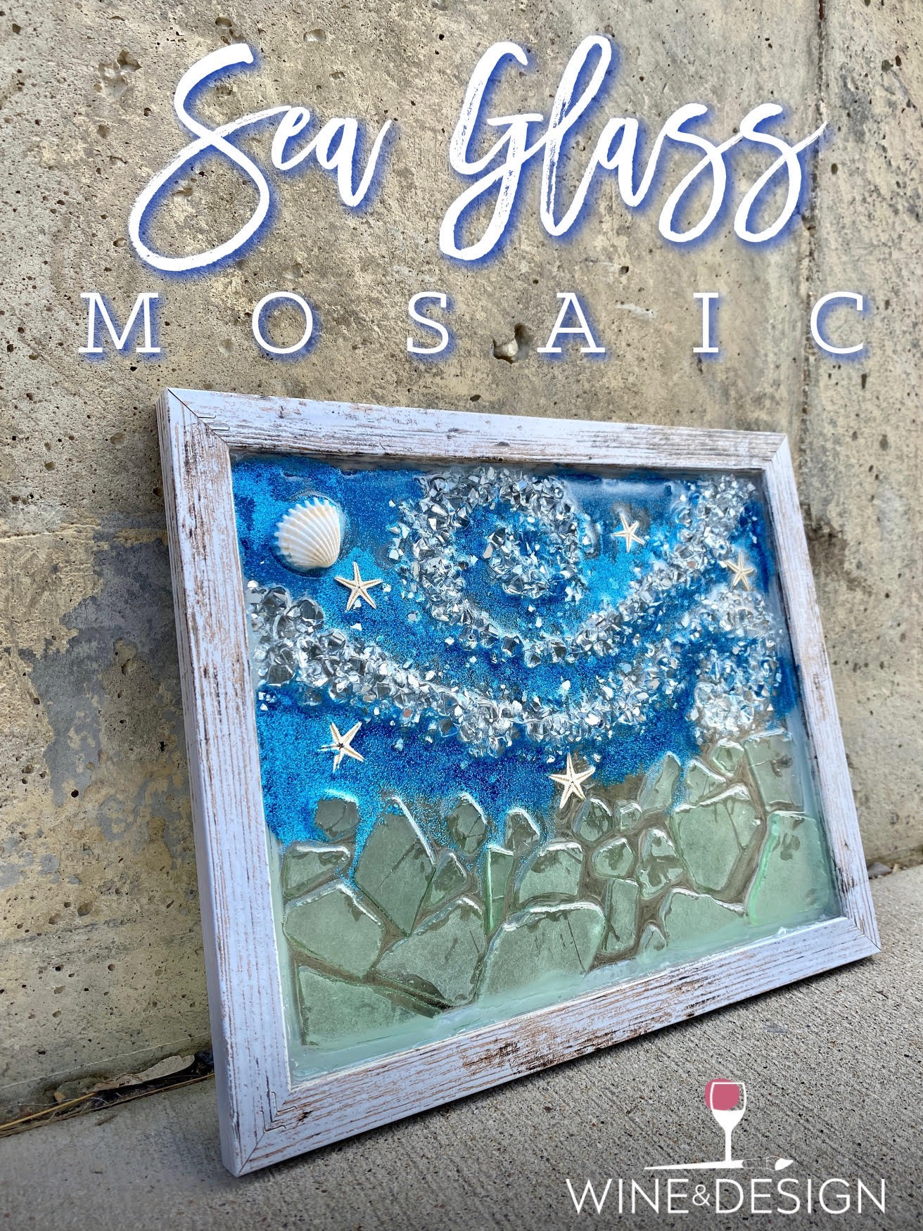Resin Pour Sea Glass Mosaic