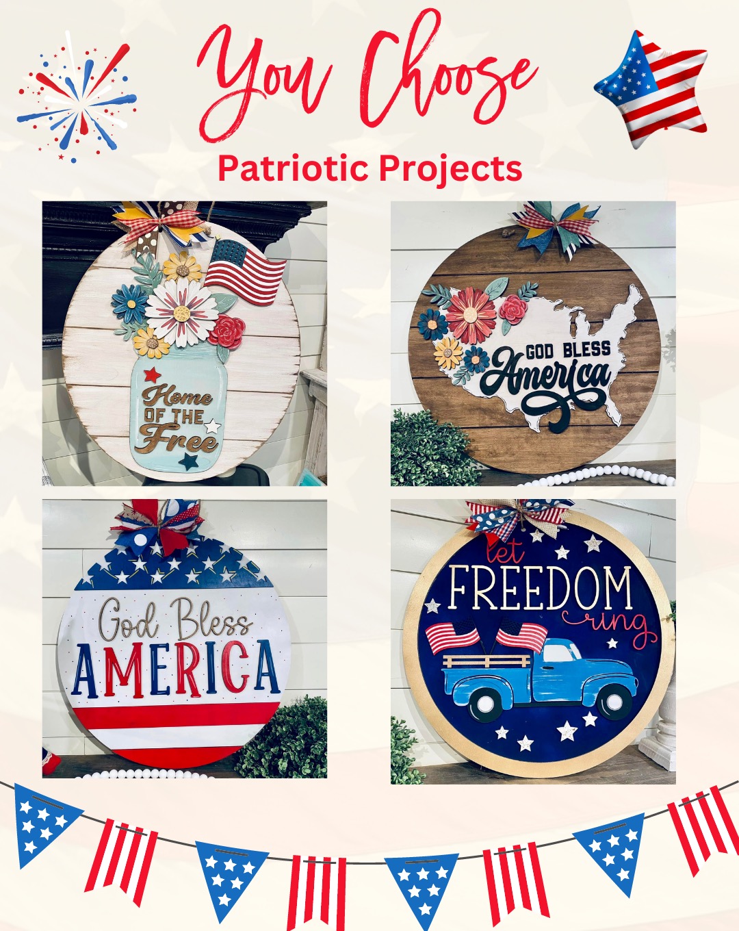 You Choose: Patriotic Door Hangers