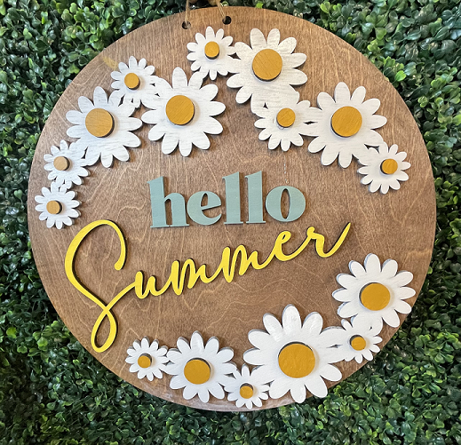 DIY | Hello Summer Daisy 18" Door Hanger