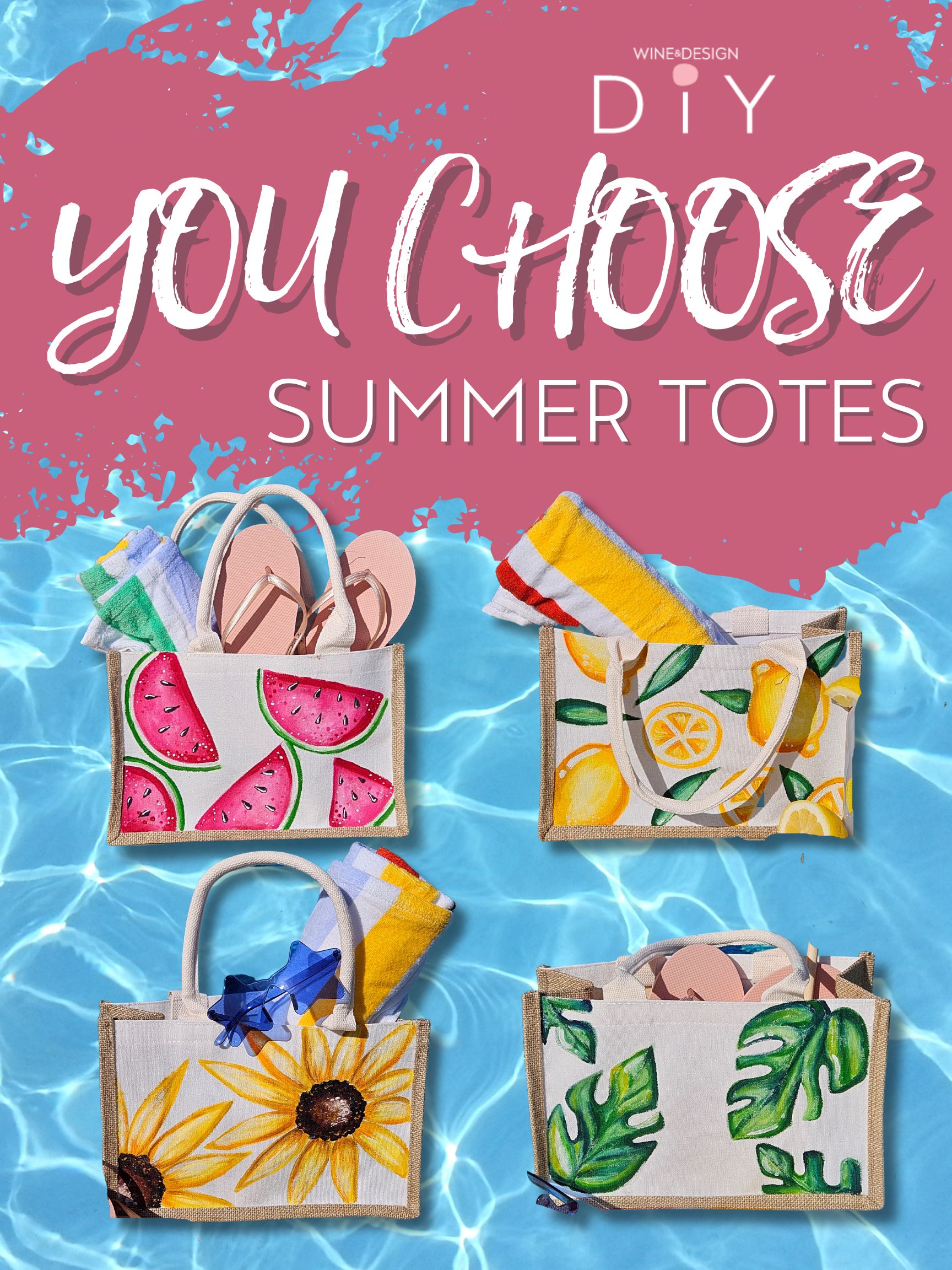 Summer Tote - Choose Your Design for Pre-sketch - BYOB and Free Parking