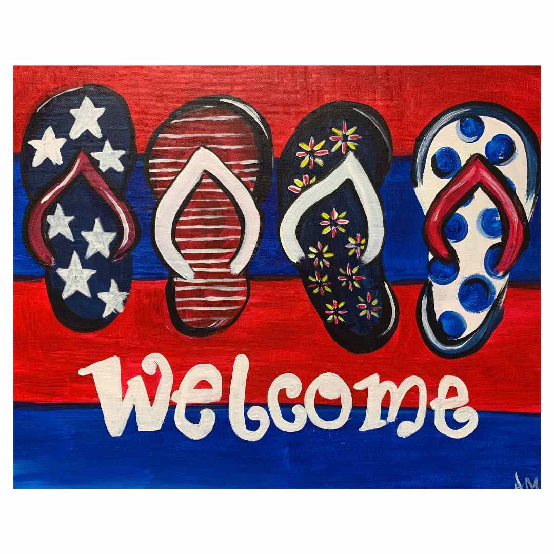Patriotic Flip Flops