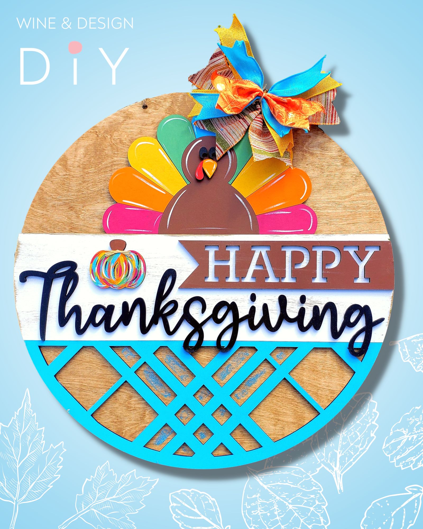 DIY Happy Thanksgiving Door Hanger