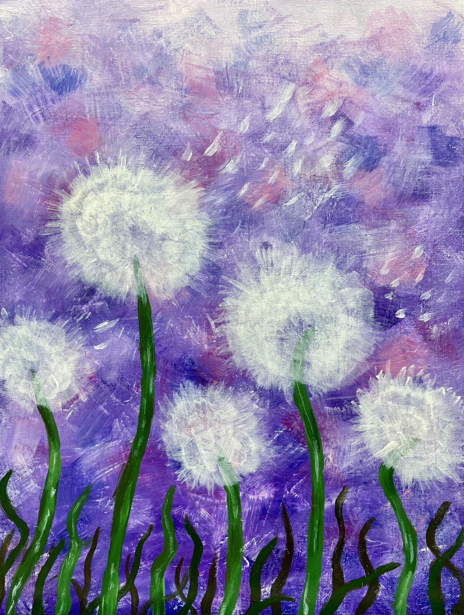 Purple Dandelion Wish
