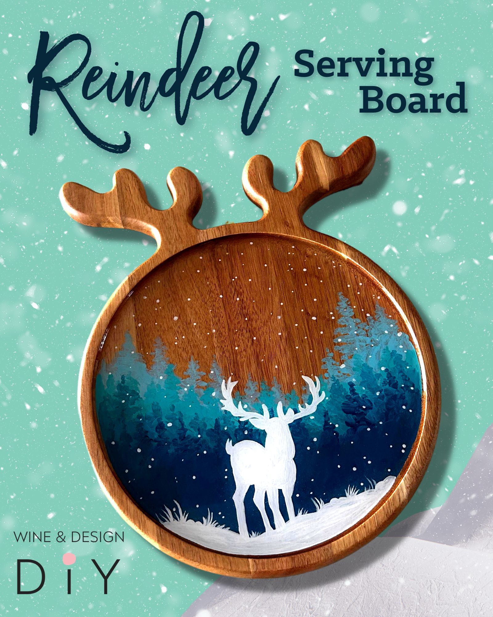 NEW! Reindeer Serving Board! | Resin Poured Workshop | DIY