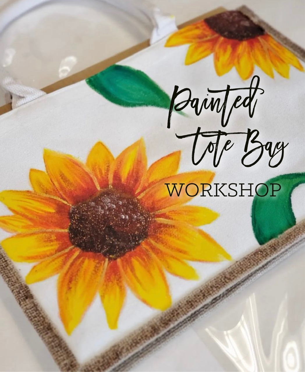 DIY Sunflower Tote Bag Workshop - BYOB and Free Parking