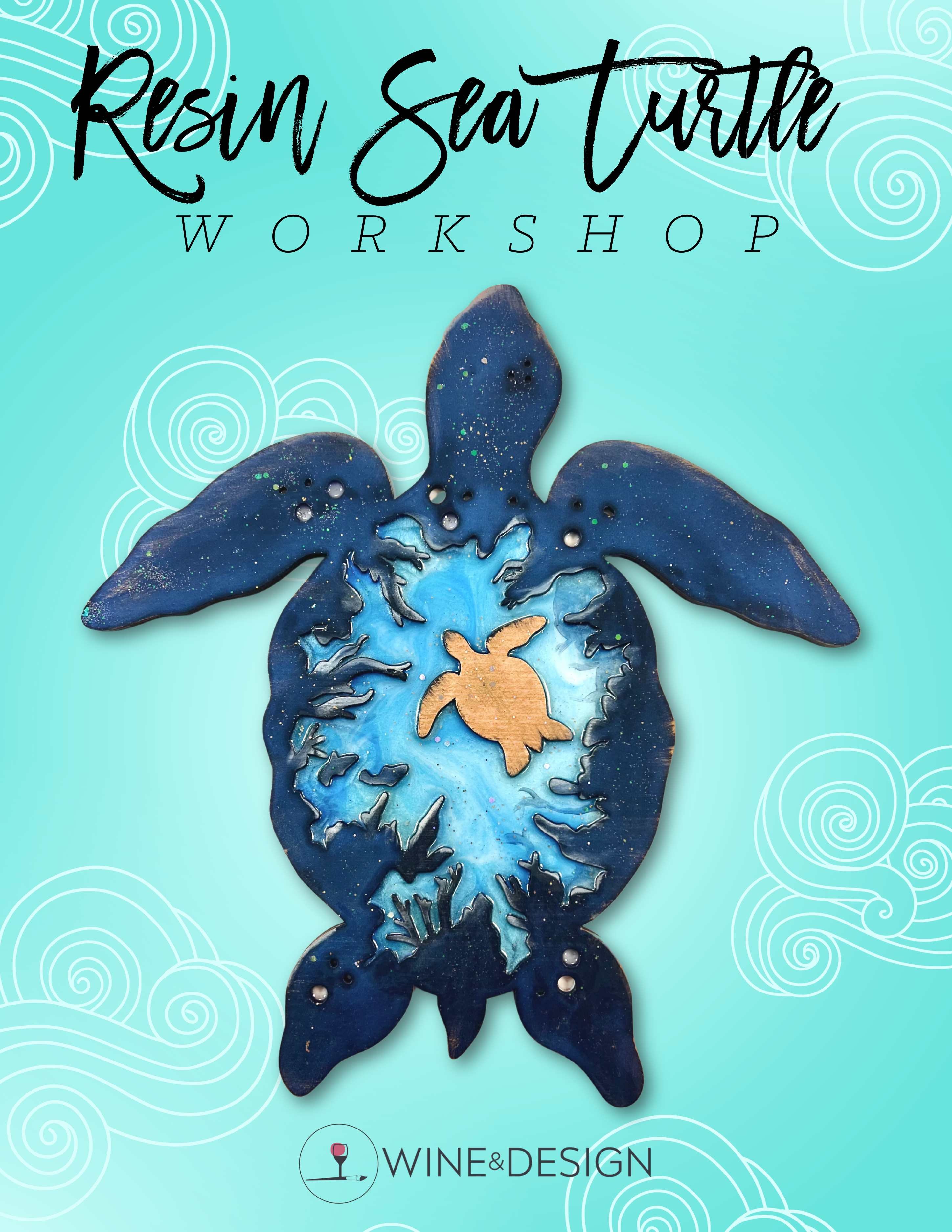 Resin Sea Turtle Silhouette | 6:30pm