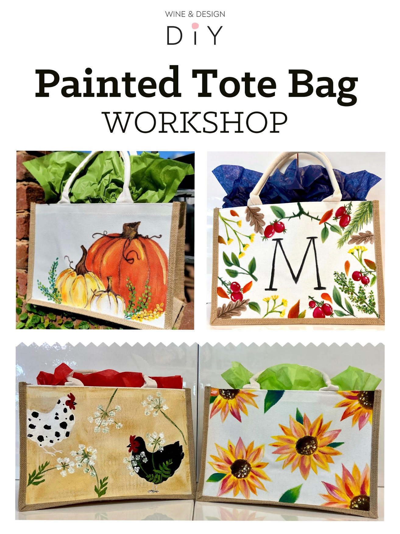 Painted Tote Bag Fall Workshop