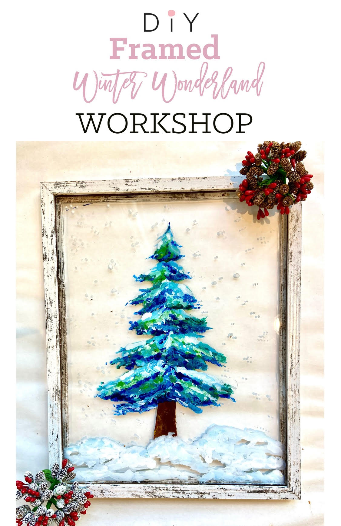 Framed Winter Wonderland with a Resin Finish | Workshop