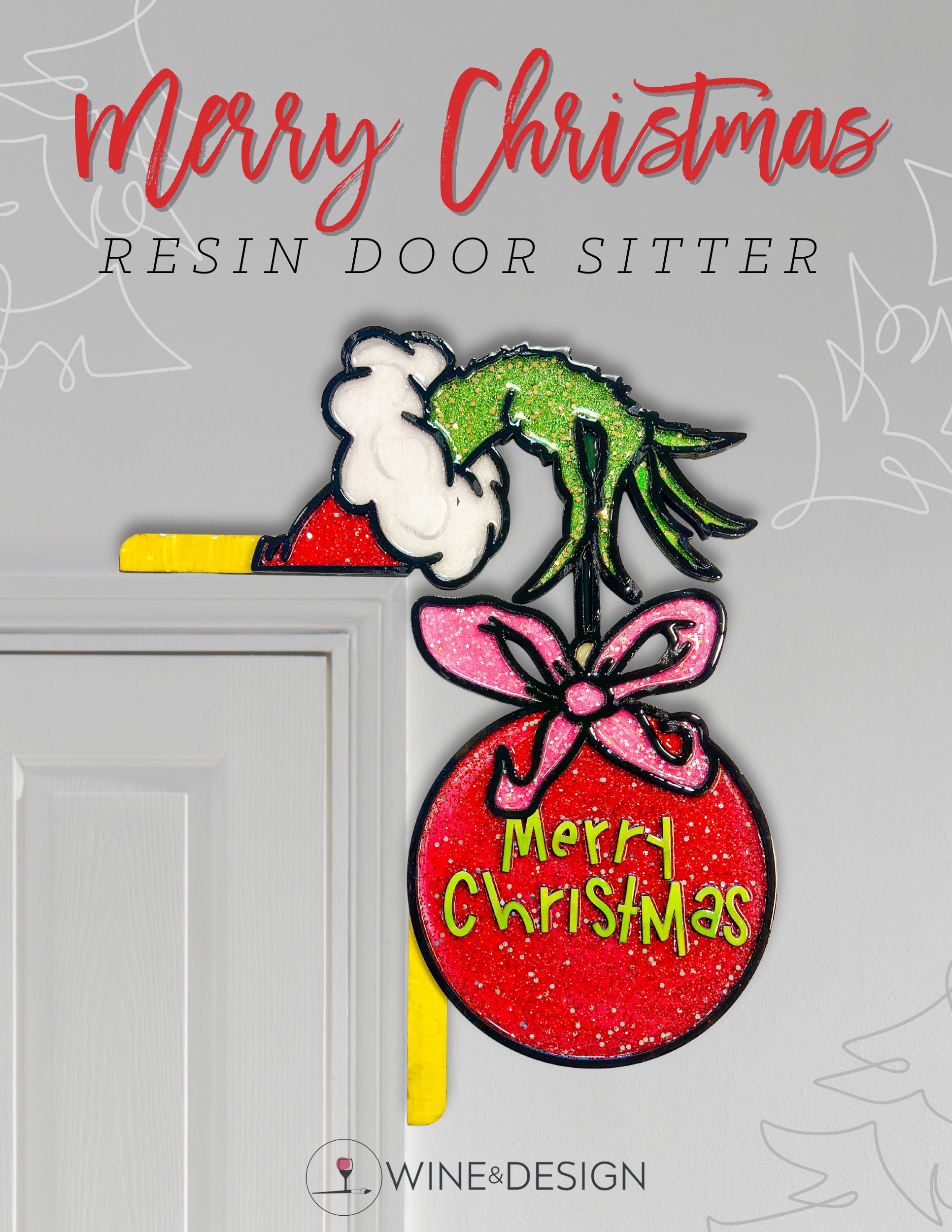 CHRISTMAS IN JULY Merry Christmas Resin Door Sitter