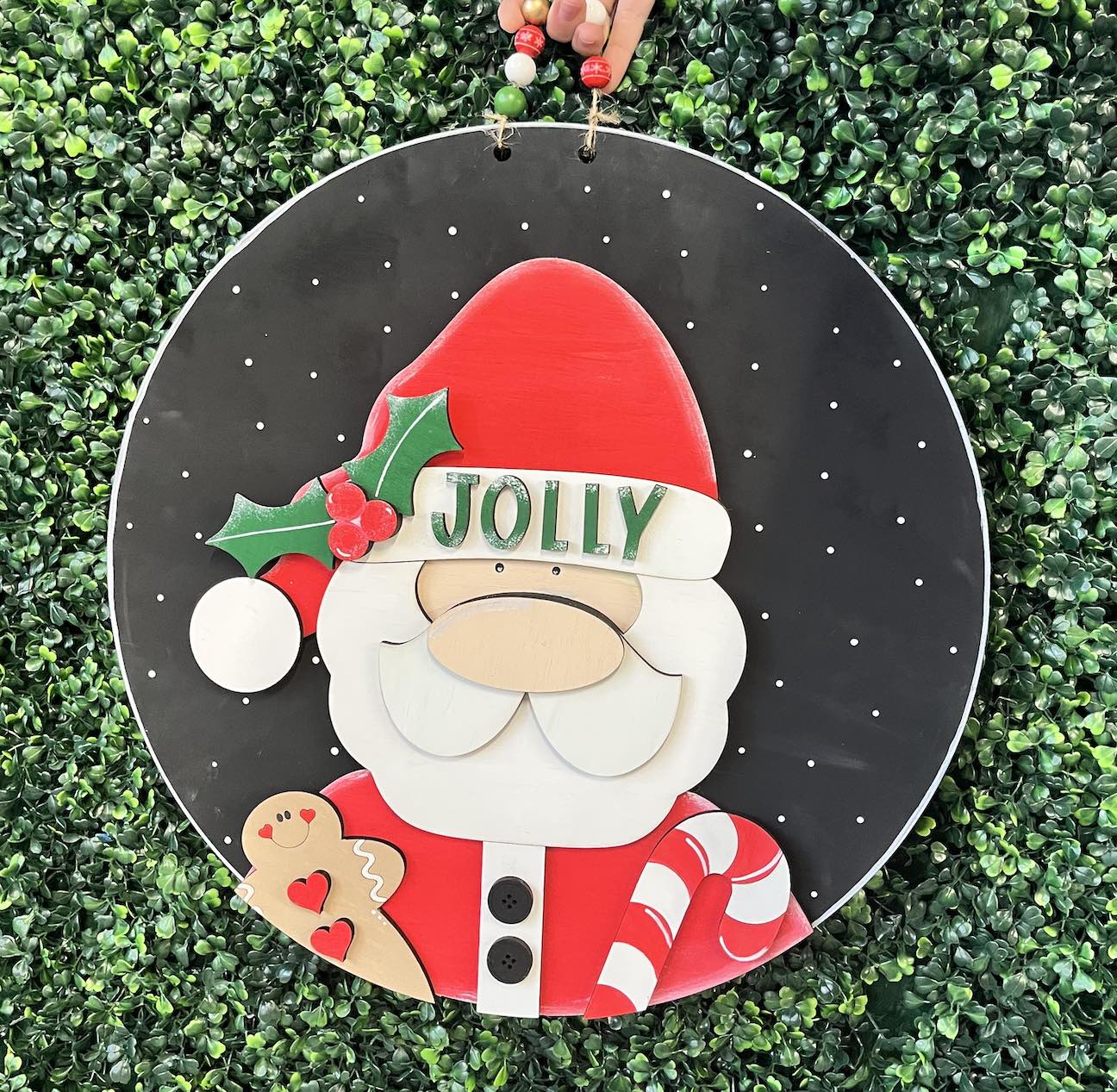 DIY | Jolly Saint Nick Door Hanger with Beads