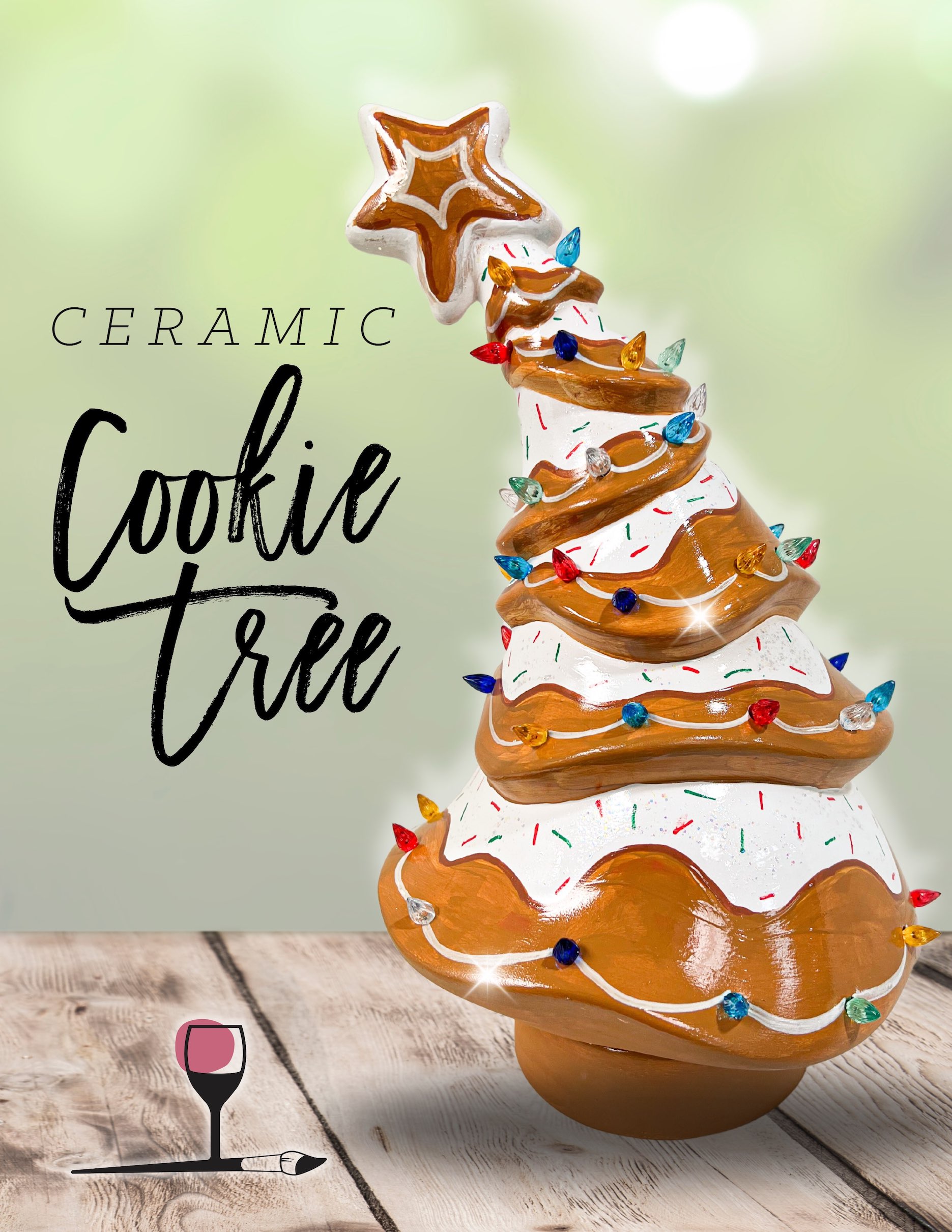 CHRISTMAS IN JULY Ceramic Cookie Tree