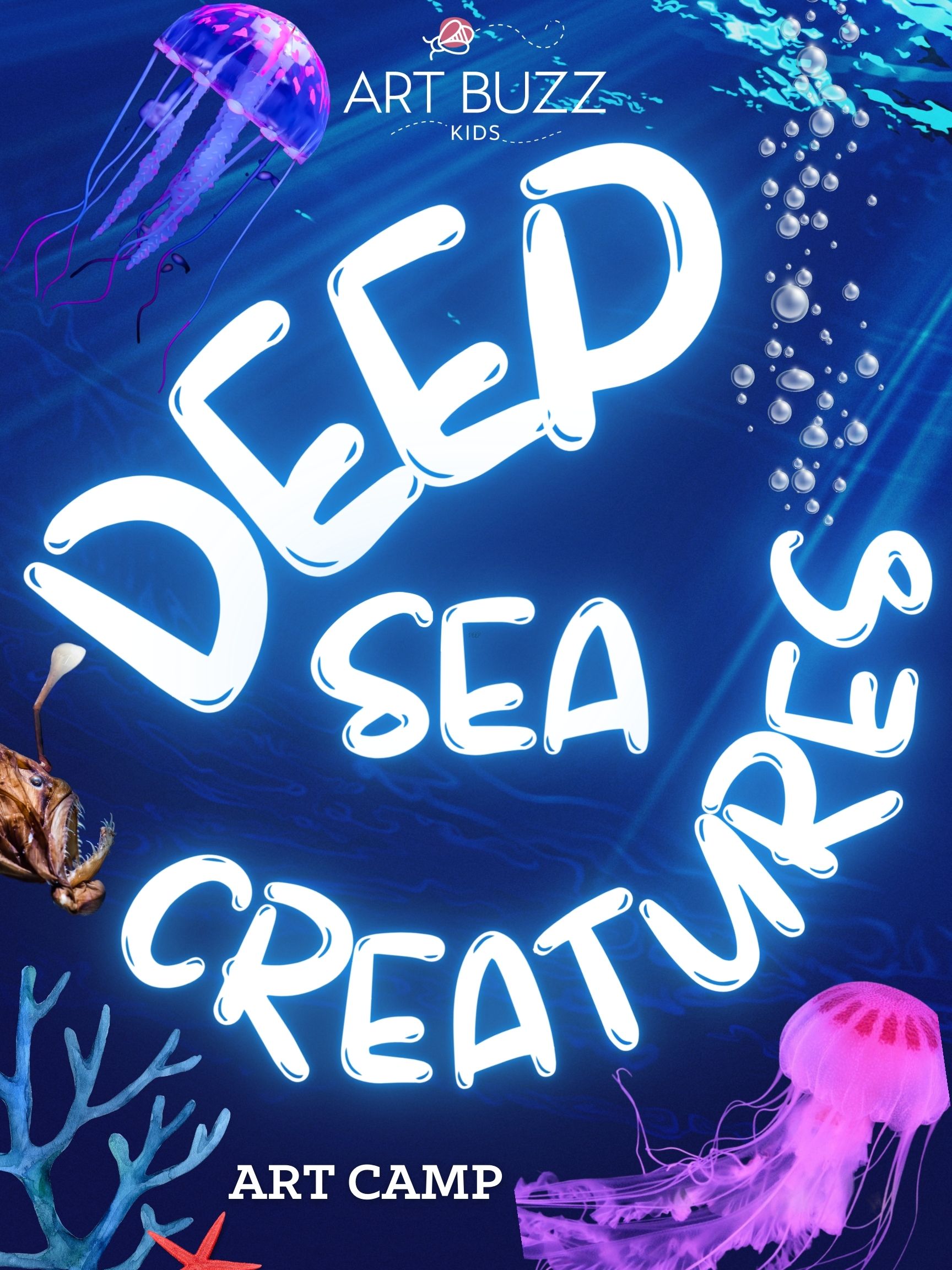 Deep Sea Creatures and Me Art Camp | Half Day Monday - Friday 9:00 am to 1:00 pm | $100 Deposit at Registration is Required 