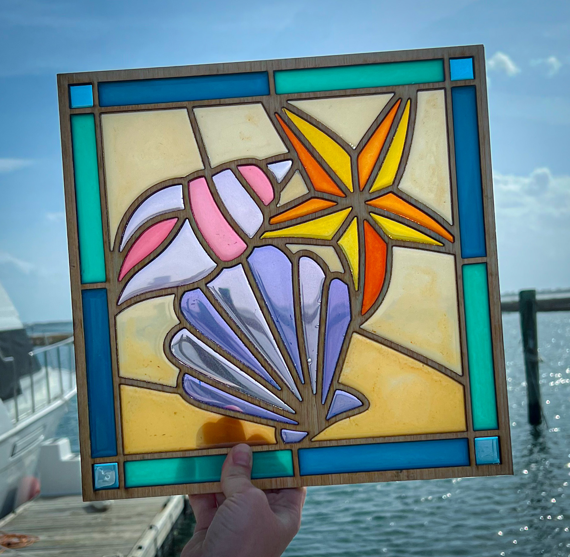 Resin Seashell Faux Stained Glass Workshop